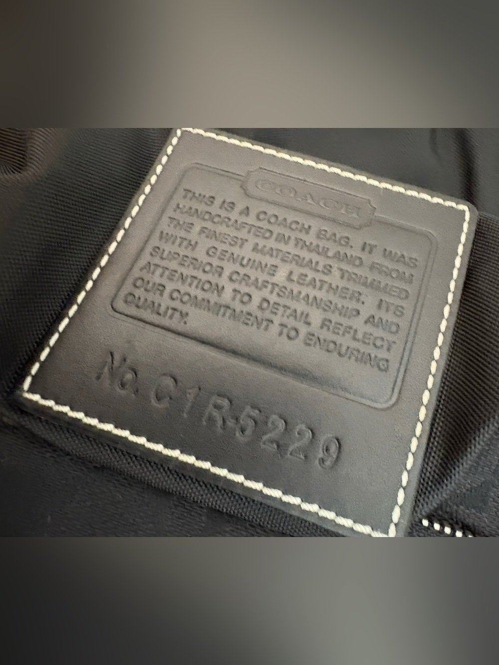 Coach 2001 Transatlantic Black Field Messenger Bag C1R-5229 - Picture 6 of 15